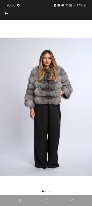 Vând haina vulpe argintie mărimea xs-s