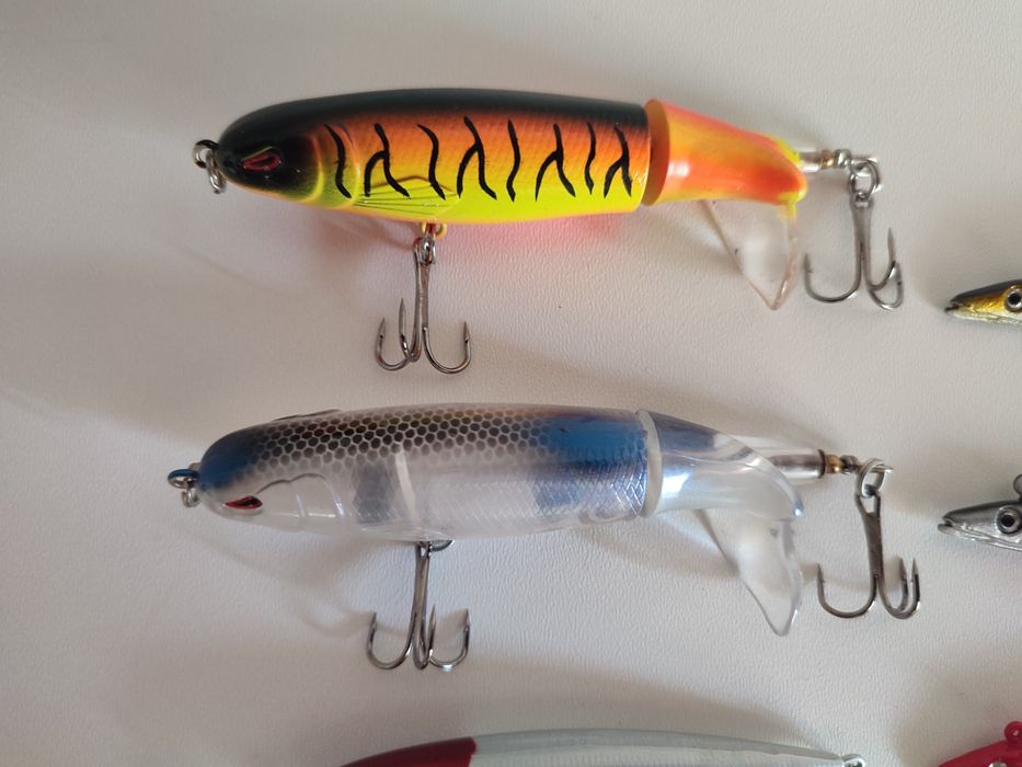 Voblere Whopper Plopper,vobler sinking si naluci soft cu jig fish head