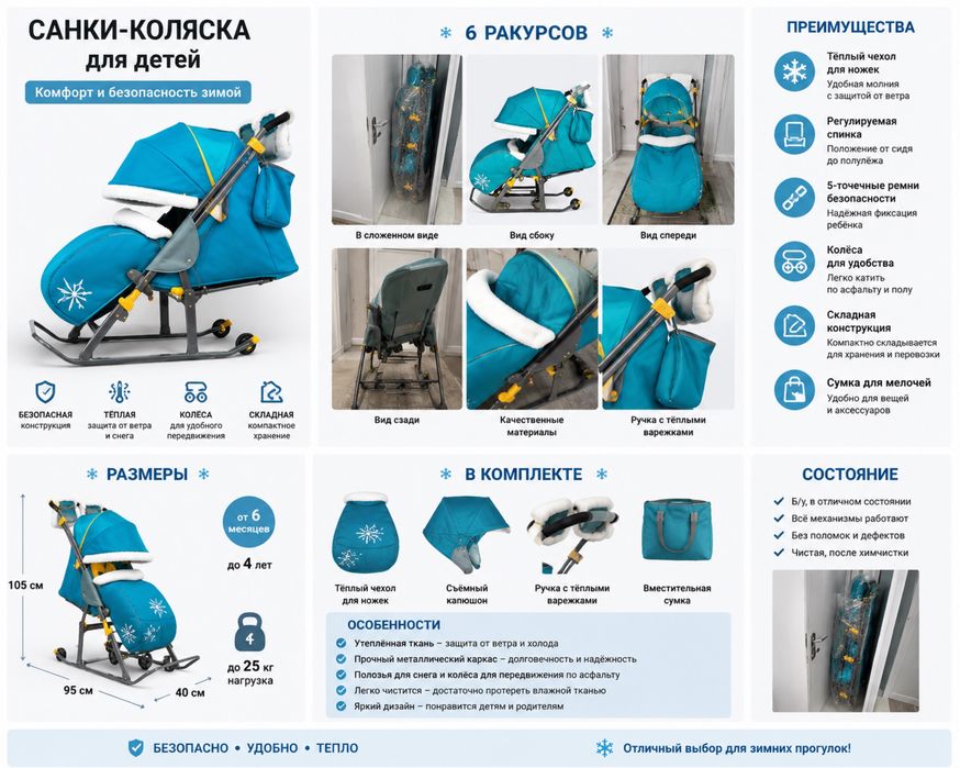 Санки-коляска Nika