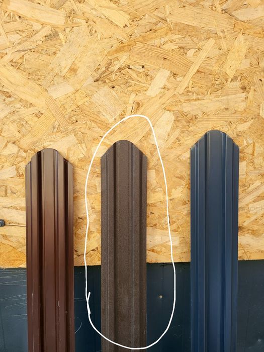 Vand sipca metalică de gard gri mat, maro mat, și lucios