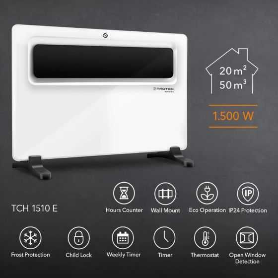Конвектор TROTEC TCH 1510 E Отоплителна мощност до 1500 W