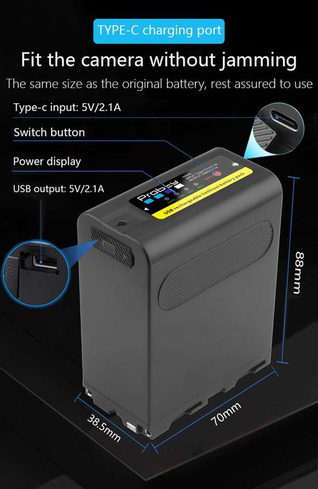 12000mAh Батерия NP-F980 NP-F970 NP-F950 NP-F960 NP-F975 за Sony
