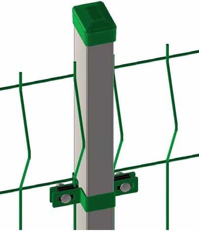 Cleme bride fixare pe stalpi, panouri de gard tip dublu fir / bordurat