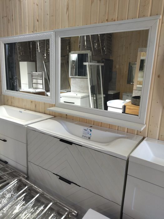 Тумба раковина 100 с зеркалом