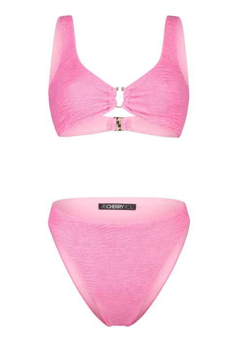 Дамски розов бански Cherry you