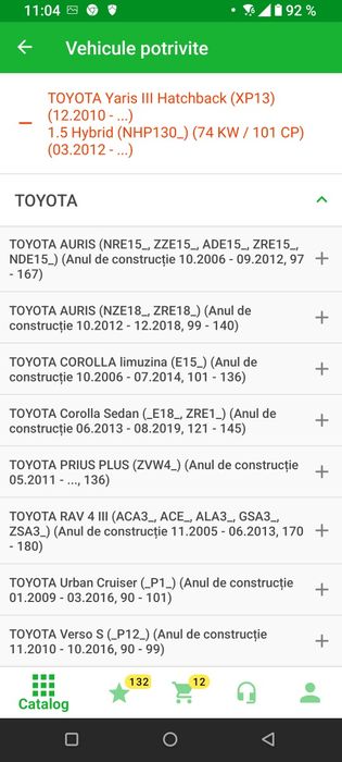 Plăcute frana față Toyota,Subaru, Lexus, Ferodo și Bosch