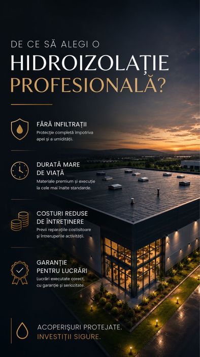 Hidroizolatii profesionale Timisoara l Terase l Acoperisuri l  TPO/PVC I Bituminoase