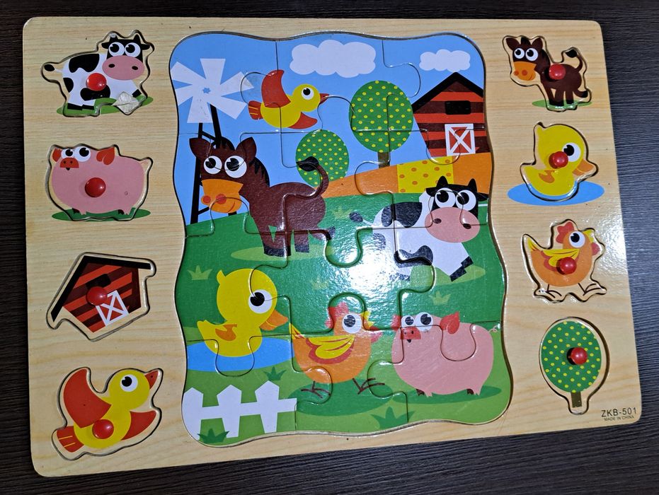 Деревянный пазл  для малышей