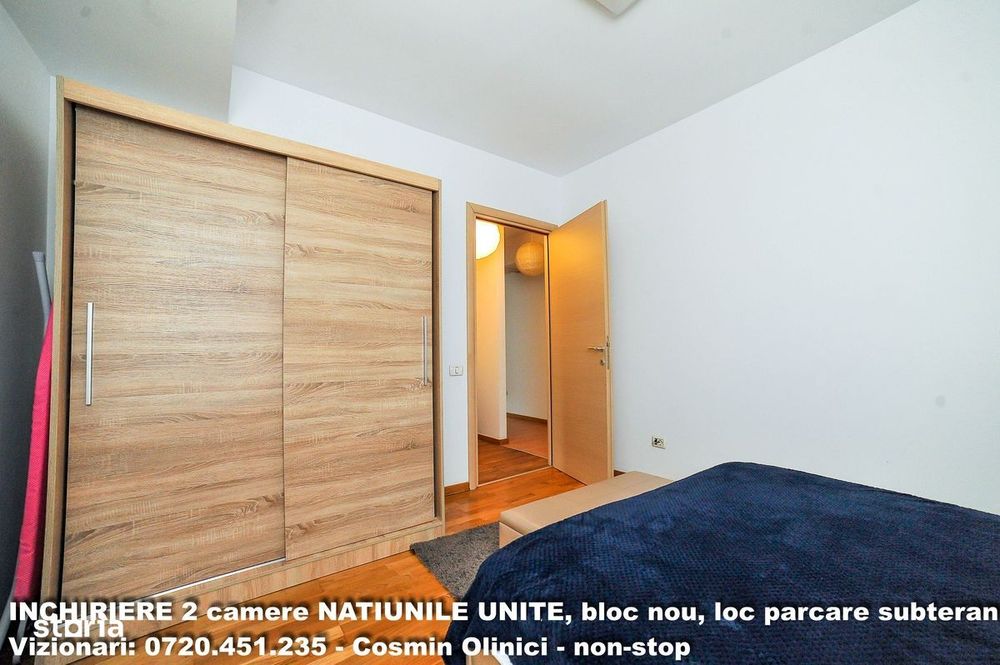 Inchiriere 2 camere NATIUNILE UNITE, boc nou, parcare subterana