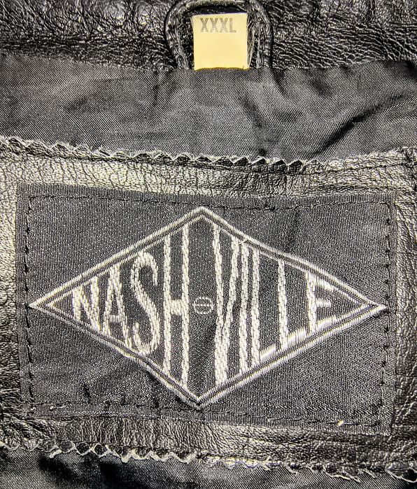 Vestă moto din piele naturală, Nashville, XXXL