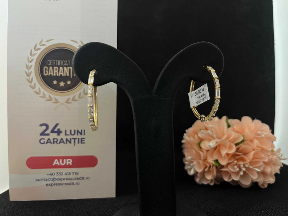 Cercei Aur 14k 4.66g (AG16 Moldova b33050)-Garantie 2 ani!