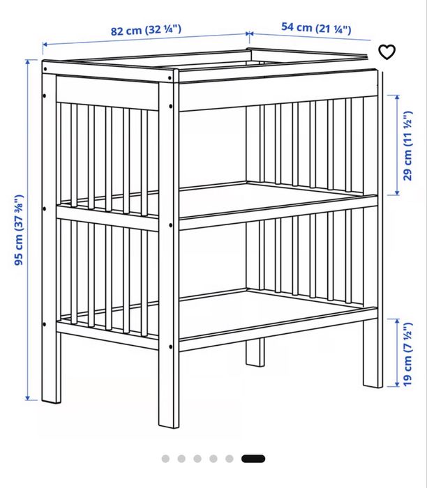 Masa infasat Ikea Gulliver lemn masiv saltea inclusa