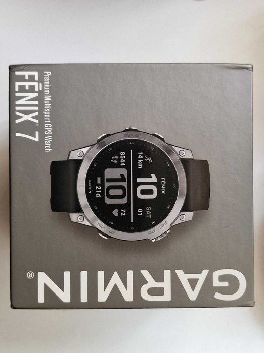 Garmin Fenix 7, 47mm, silver/graphite,  impecabil