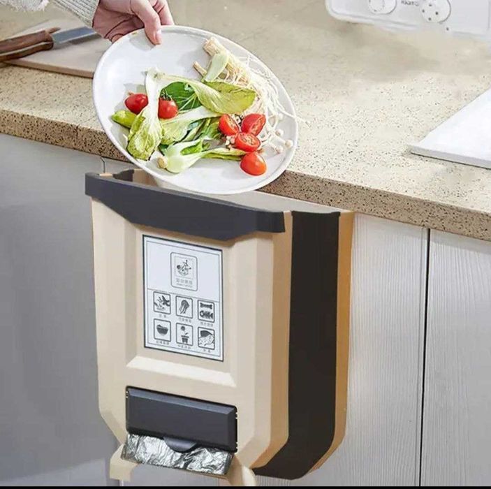 Подвесное пластиковое ведро для хранения кухонного