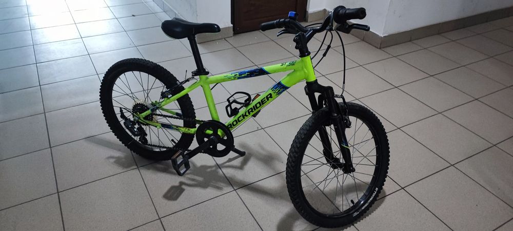 Bicicleta MTB Rockrider ST500 20" Galben fluo copii 6-9 ani
