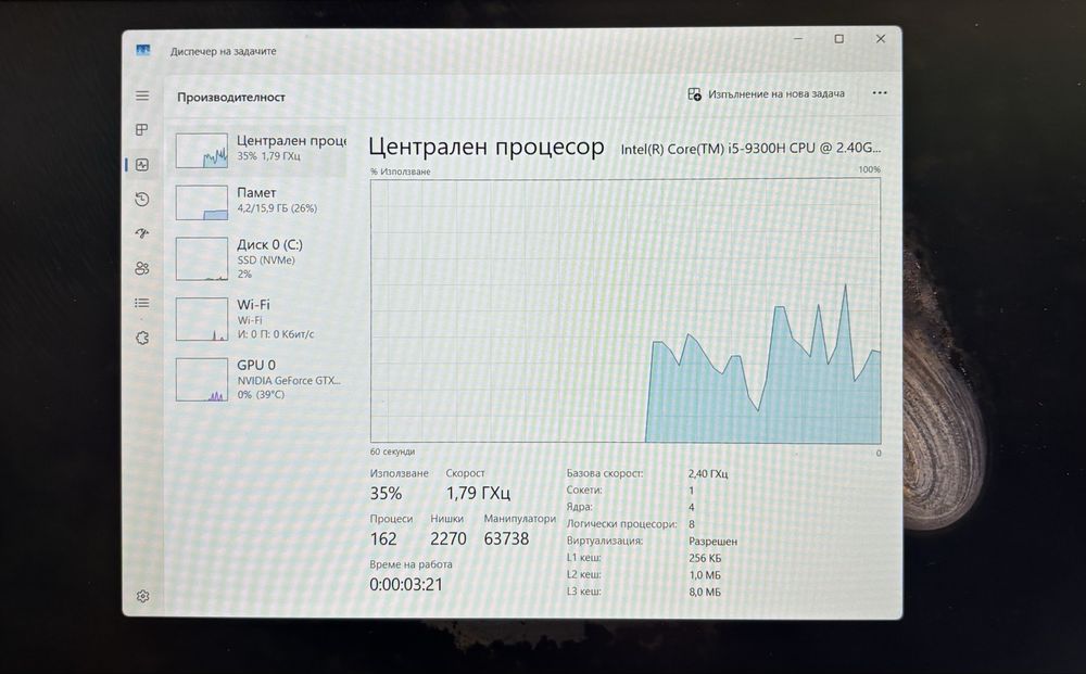 Геймърски лаптоп Lenovo Legion Y540, Intel Core i5 9300H, GTX 1660 Ti 6GB, 16GB ram