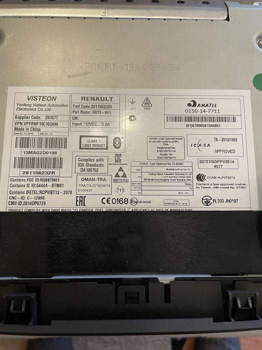 Unitate media radio si cd Renault Kadjar si panou comanda