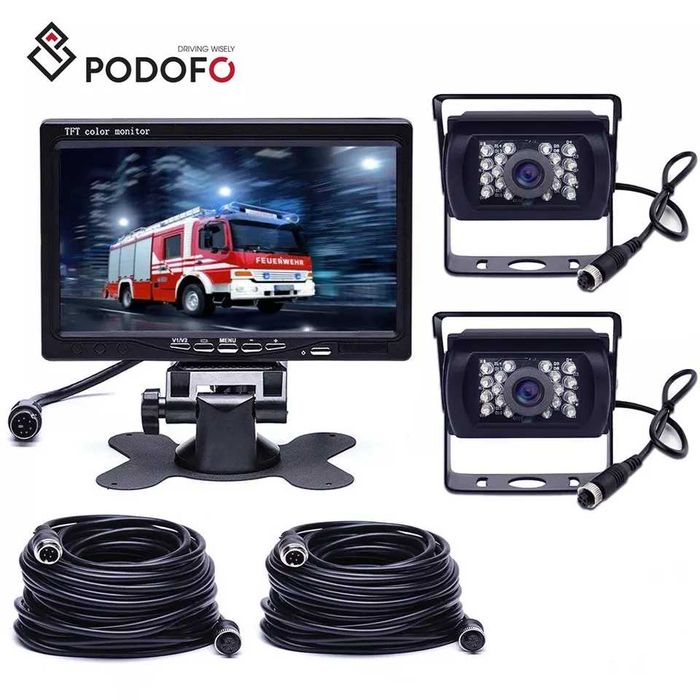 Безжична камера за паркиране за камион с монитор заден ход виждане бус