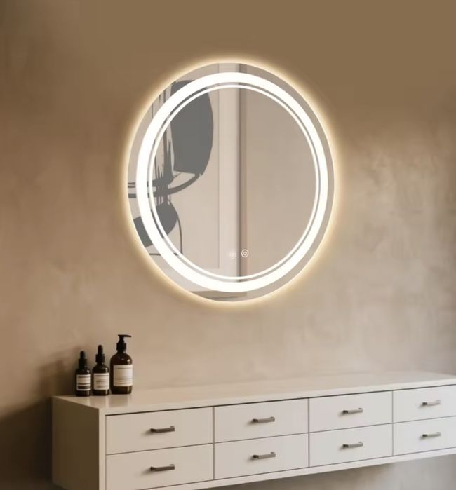 Oglinda cu iluminare LED Rotunda și dreptunghiulara cu Dezaburire, NOI