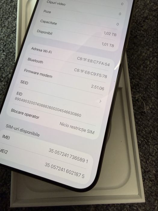 Oferta ! Iphone 16 Pro Max 1 TB ! Memorie mare 1 Terra !