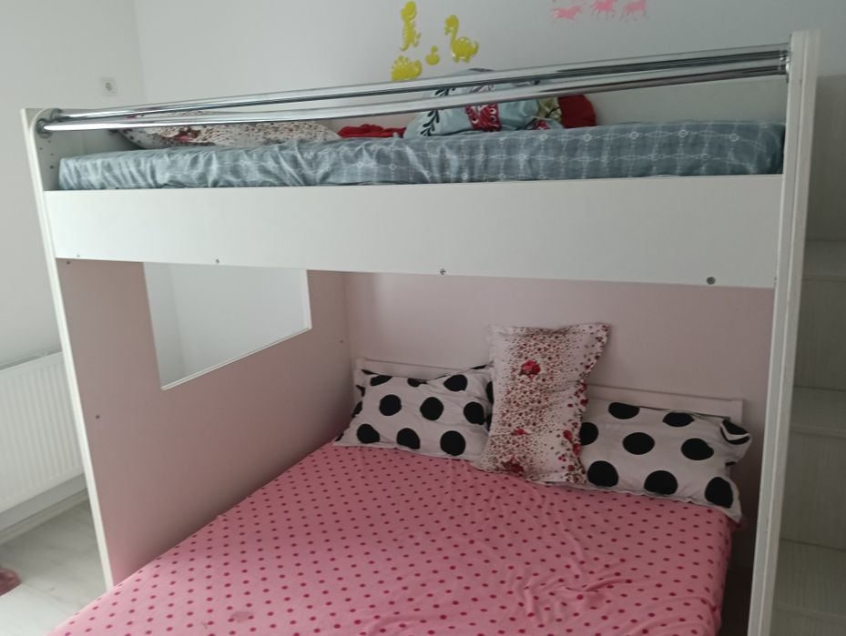 Pat supraetajat Ikea cu saltea