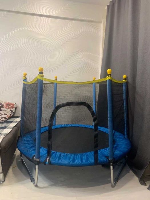 Батут детский 150см с сеткой 120см, Bolalar uchun batut xavfsiz