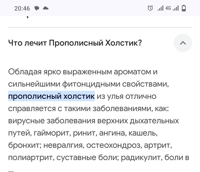 Прополисный холстик