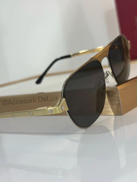 Ochelari de Soare Cartier Aviator CT0532S Full Box Santos De Cartier [Verificare Colet]