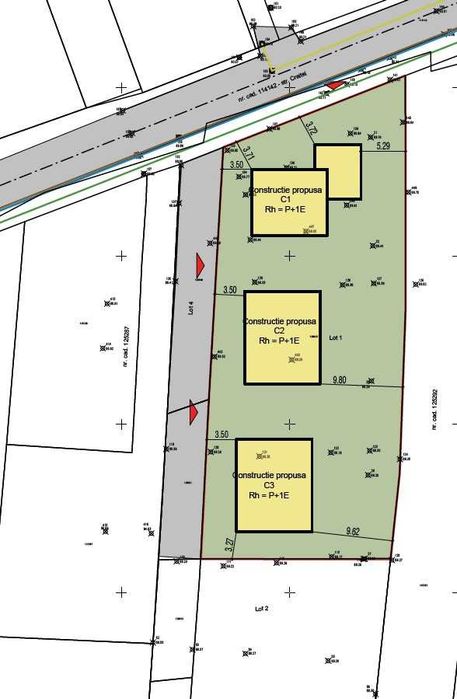 Teren 1500mp str. Craitei, Domnesti la asfalt cu toate utilitatile