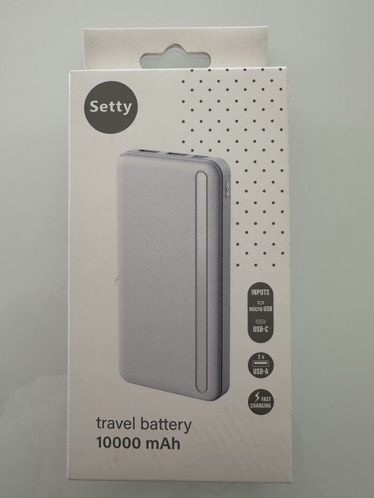 Baterie externa setty 10.000 mAh. Fast charging.