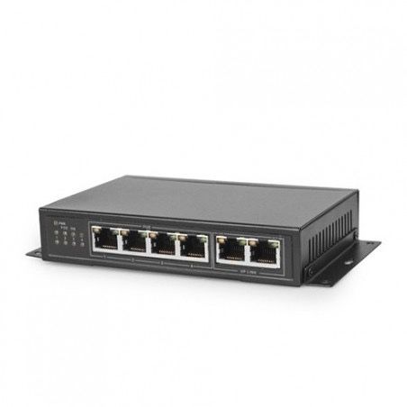 Пое свич комутатор 6‐PORT 10/100Mbps SWITCH WITH 4‐PORT POE + 2UP-Link
