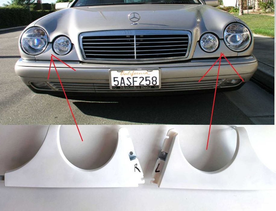Лайсни под фарове Мерцедес 210 Mercedes W210 от  1995 до 1999