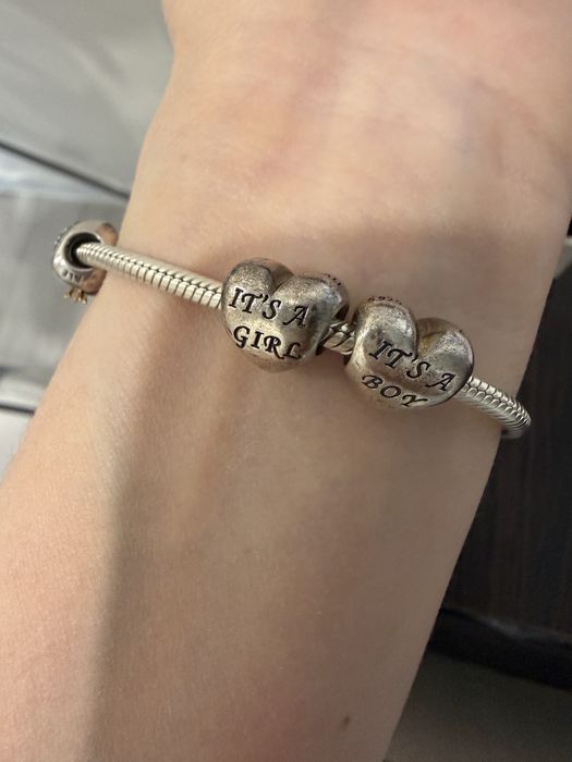 Шармы мальчик и девочка серебро Пандора