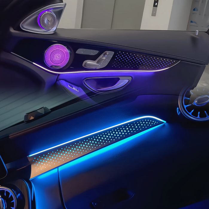 Kit Lumini Ambientale Premium Dedicate Mercedes Clasa C W206 Trimuri Stelute 30 Piese