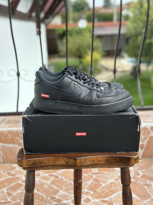 Nike Air Force 1 Low Supreme Black Оригинални! CU9225-001