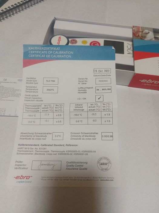 Termometru sonda Ebro