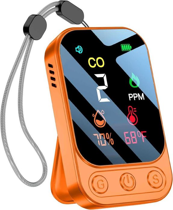 Преносим детектор за СО със сензор за температура и влажност [3 в 1]