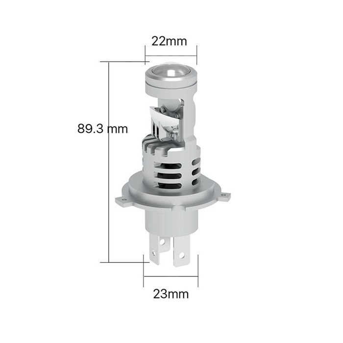 LED диодни крушки за фарове с Лупа - H4 CANBUS, 12V, 40W, 12 400LM