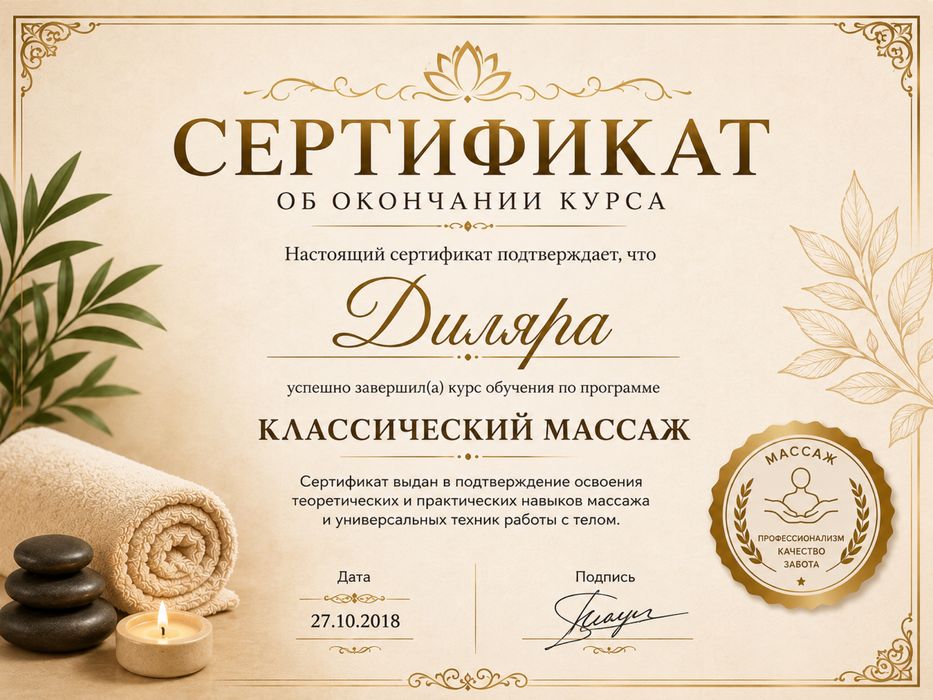 Профессиональный массаж