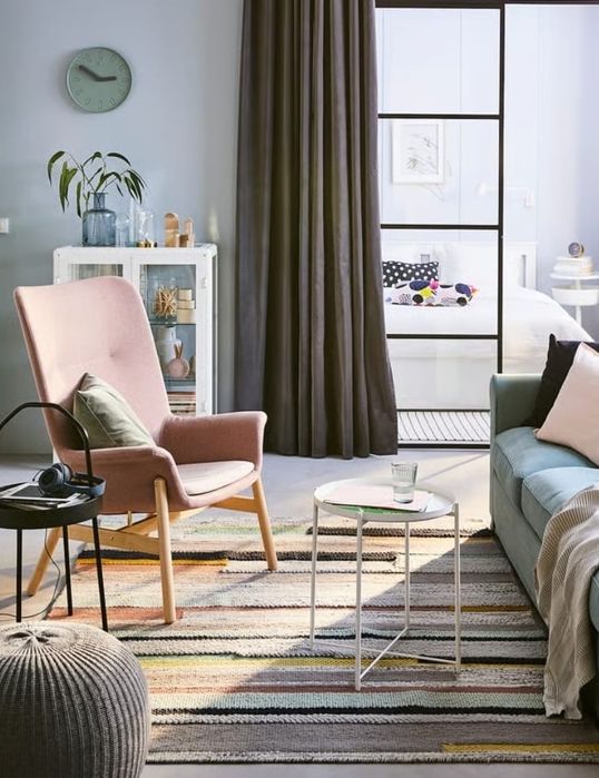 Fotoliu VEBDO Ikea , roz-maro deschis