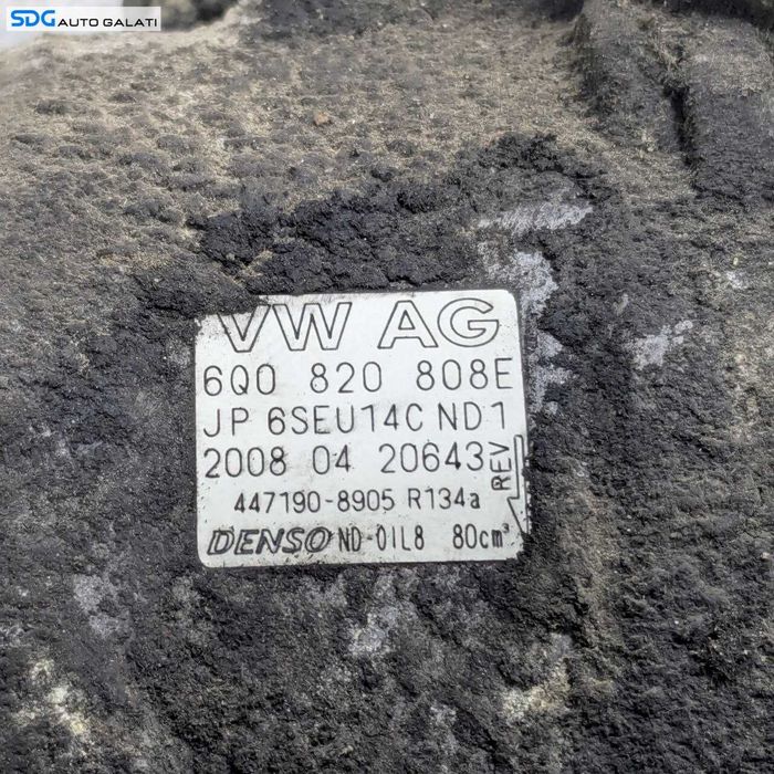 Compresor AC Aer Conditionat Clima Volkswagen Lupo 1.4 B 1999 - 2006 Cod 6Q0820808E 447190-8905 [LR2588]