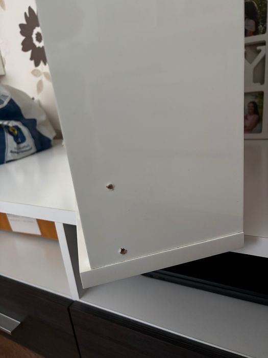 Горен шкаф за баня с огледало и осветление