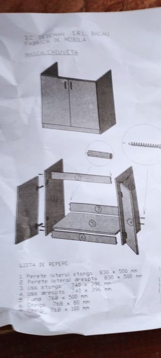 Masca chiuveta stejar alb