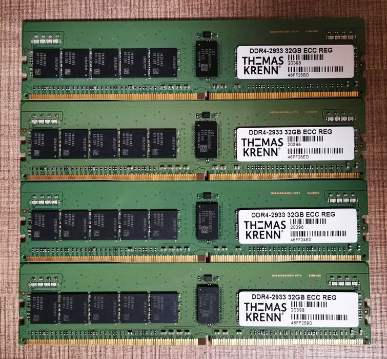 Сървърна памет RAM 128Gb (4x 32Gb) DDR4 2933MHz ECC REG
