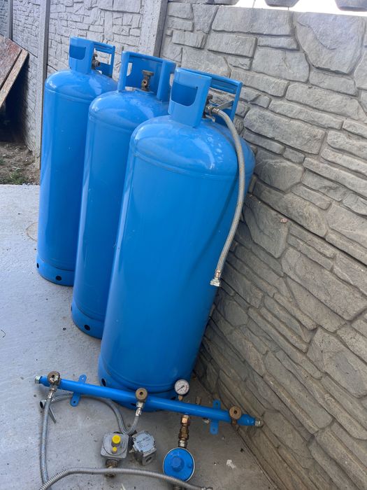 Kit complet 3 butelii gpl 80 litri pentru alimentare centrala termica