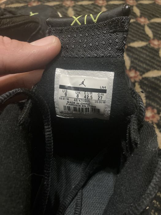 Nike air jordan 14 retro BG indiglo black green