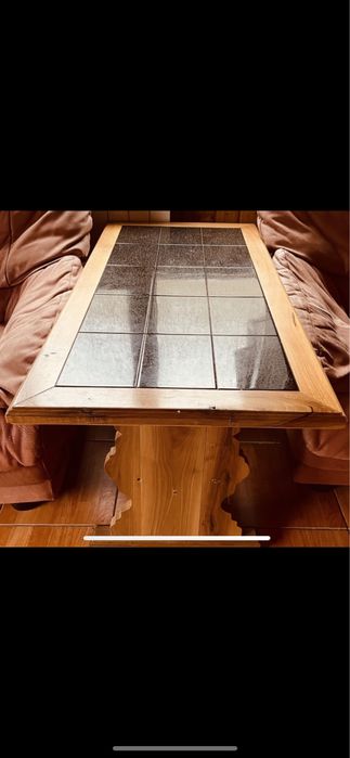 Masuta din stejar verde si negru&Masuta sticla negru pt. (living,hol).