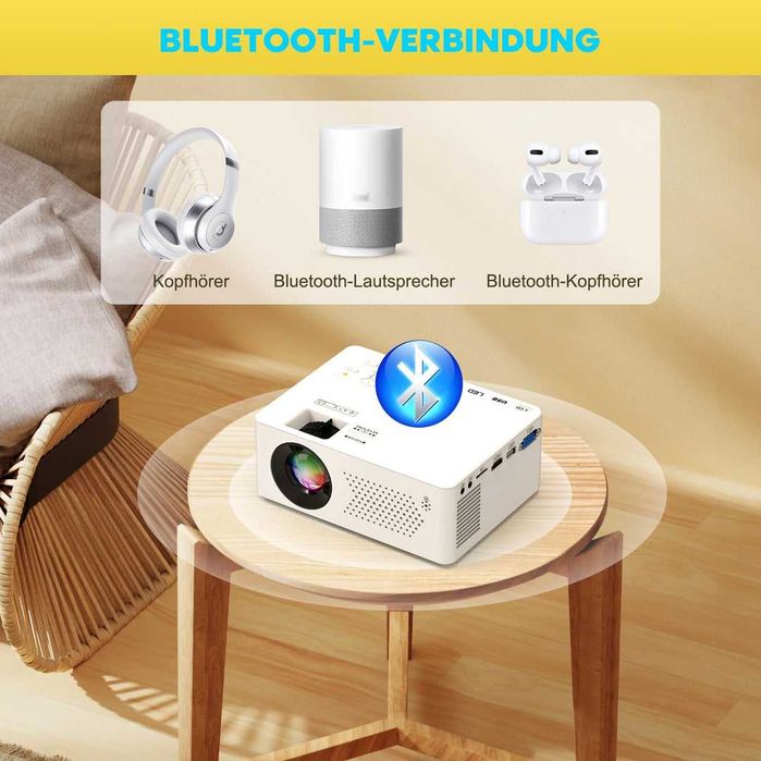 Videoproiector bluetooth portabil Full HD HDMI 9500 lumeni