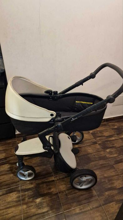 Продавам мултифункционална детска количка Mima Xari летен и зимен вариант комплект с преносимо кошче