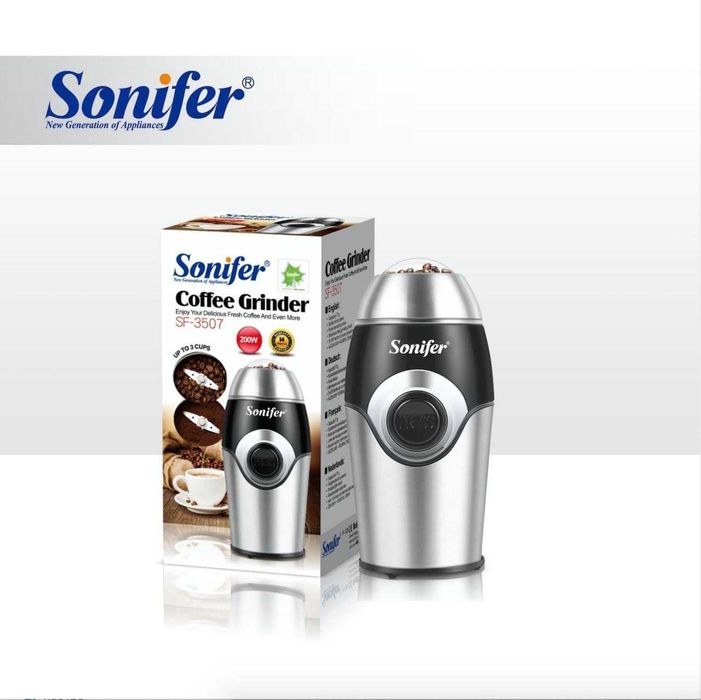 Кофемолка Sonifer SF-3507, 200Вт, ротационный нож / Kofemolka kf2
